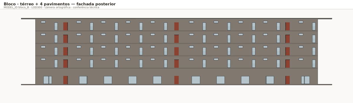 Fachada posterior · bloco_B